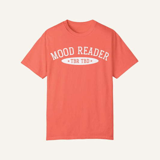Mood Reader | TBR TBD Comfort Color T-shirt | Bookish Merch to Support the Book to Screen Club