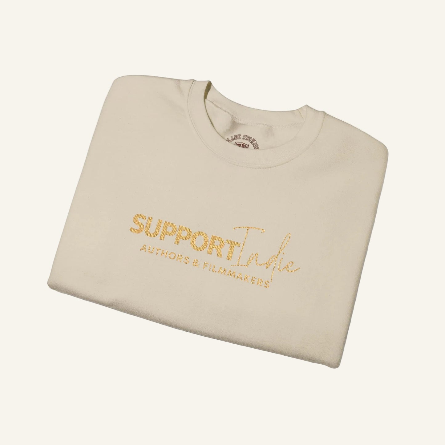 Support Indie Ivory Embroidered Crewneck