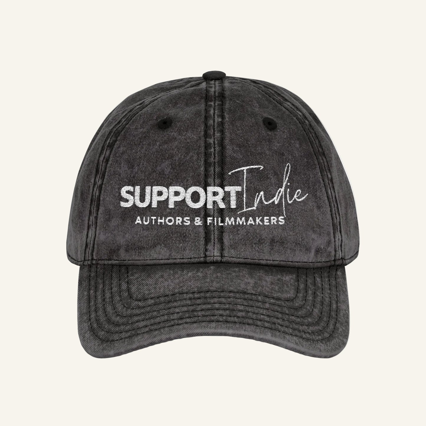 Support Indie Embroidered Washed Cotton Cap