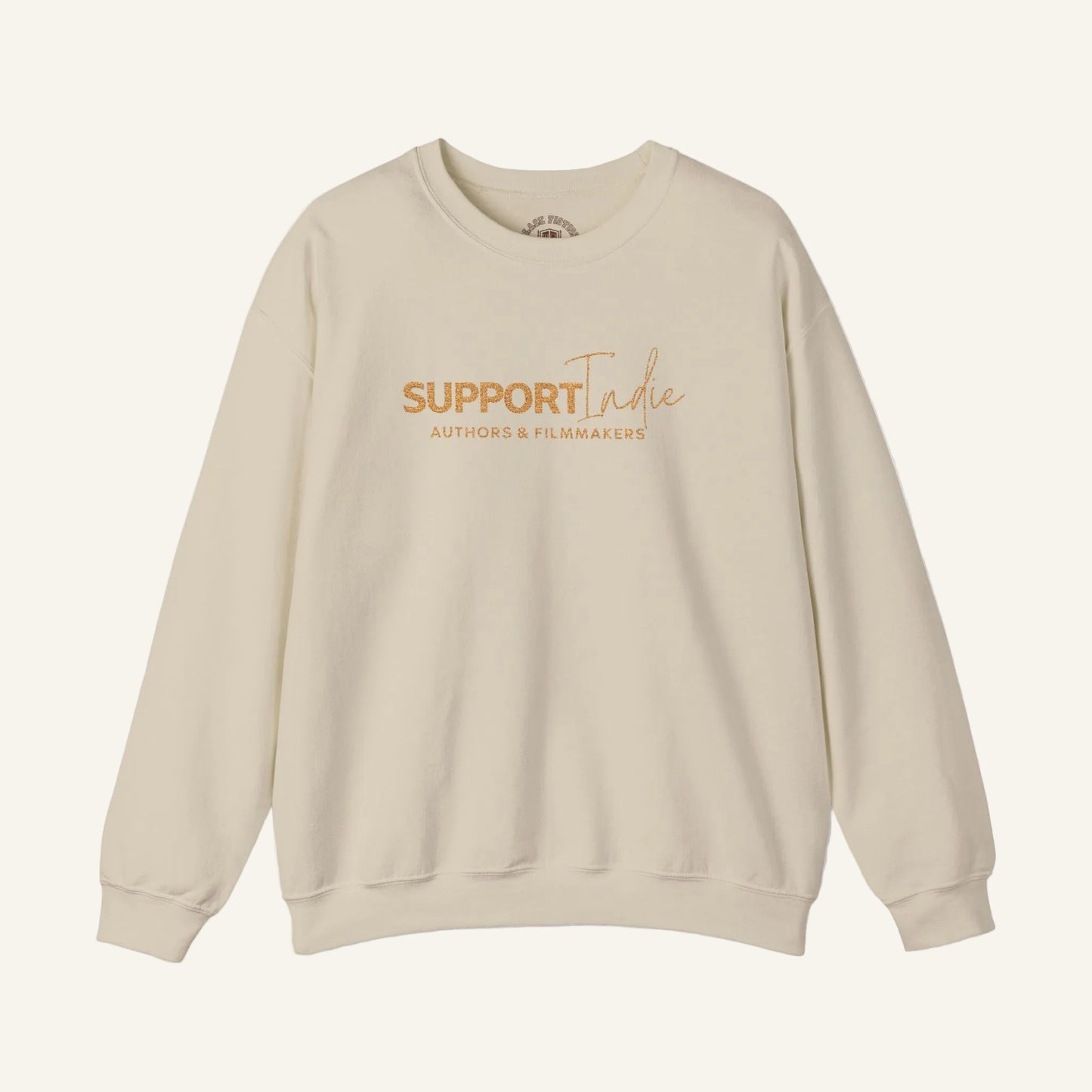 Support Indie Ivory Embroidered Crewneck