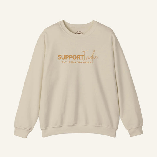 Support Indie Ivory Embroidered Crewneck