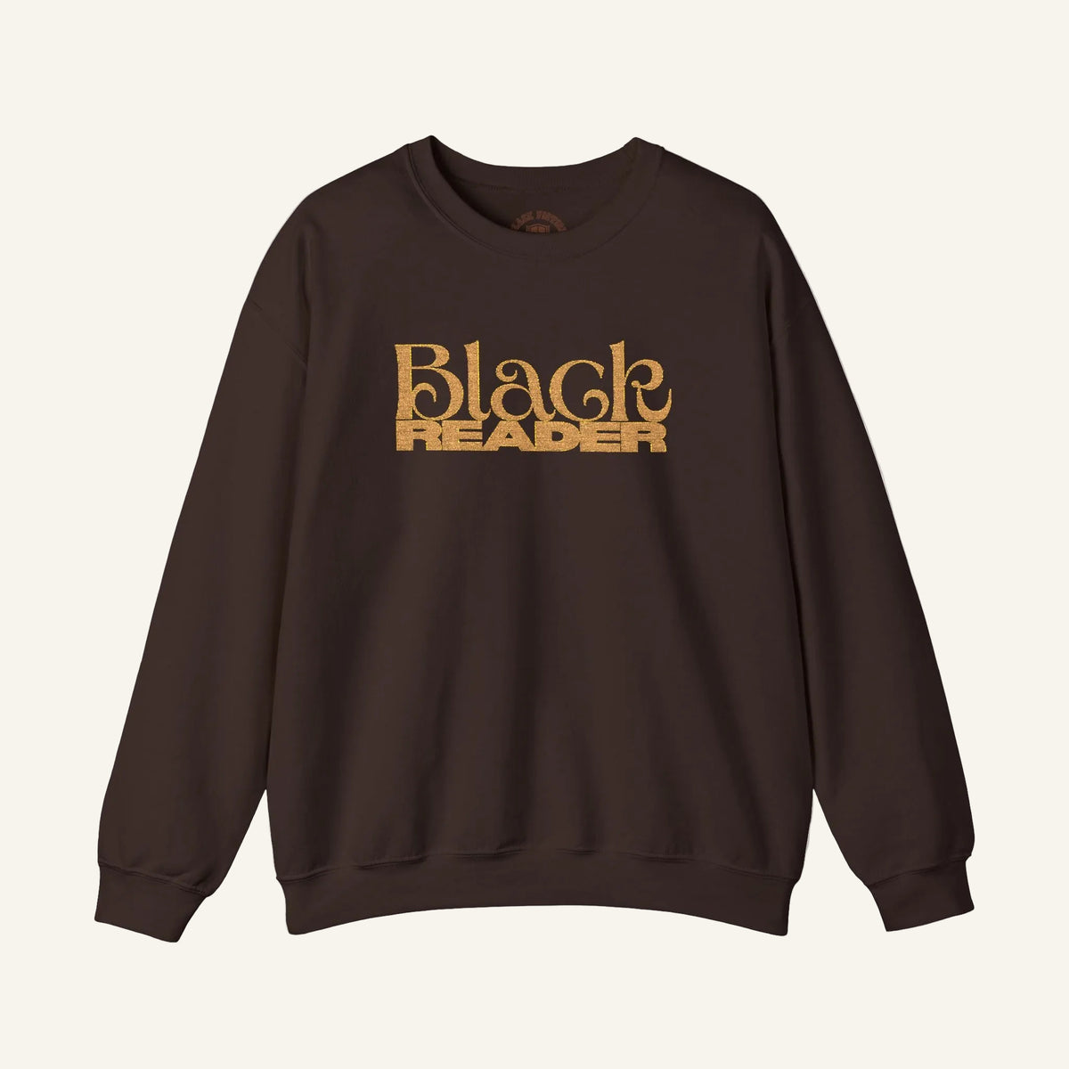 Black Reader Embroidered Crewneck