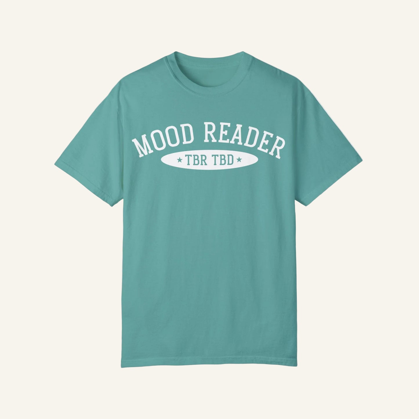 Mood Reader | TBR TBD Comfort Color T-shirt | Bookish Merch to Support the Book to Screen Club